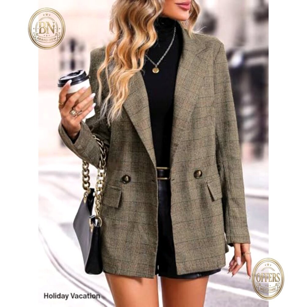 Polyester Blend Fully Lined Blazer With Pockets F… - image 4